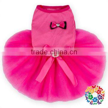 Popular Small Dog Clothes, Nice Hot Pink Princess Pet Dog Tank Top Clothing photo-3