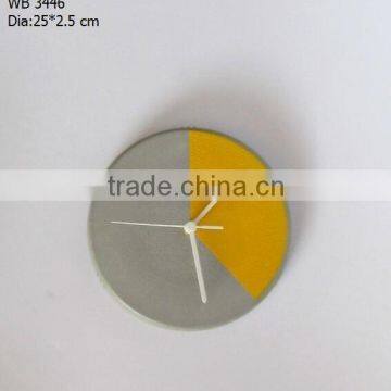 Industrial Luxe Minimalist Timepiece Concrete and Gold Wall Clock photo-2