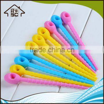 NBRSC Colorful All-Purpose Silicone Multi-use Smart Food Saver Bread Bag Clip Household Snake Ties photo-3