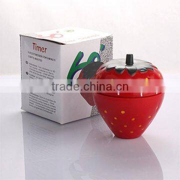 Fruit shaped plastic strawberry kitchen timer