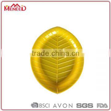 Resaurant&hostel decorative custom color leaf shape catering dinner dish plates chaffing dish