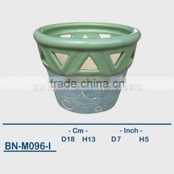 Vietnamese Ceramic Sandblasting Mini Flower Pot BN-M096 photo-4