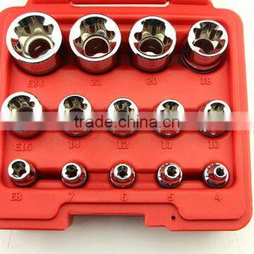 14pcs 1/4 3/8 and 1/2 Drive E-type Socket Set Star Socket Wrench photo-2
