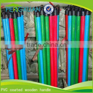 Plastic cover high quality round smooth wooden poles for broom & mop