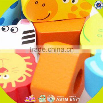Wholesale Kids Wooden Animals Blocks Stacking Game Cheap Wooden Animals Blocks Stacking Toy Popular Baby Toy W13D113 photo-6