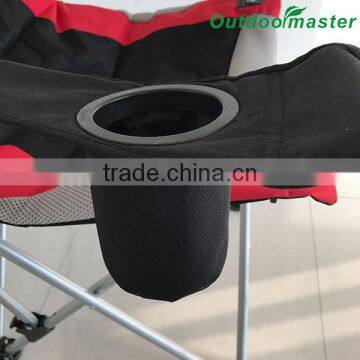 Patio Deluxe Steel Adjustable Red Padded Beach Folding Chair photo-4