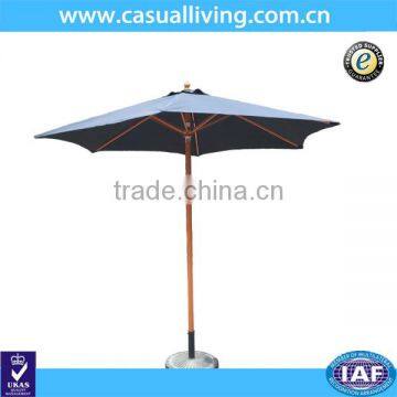 High Quality 210g/m2 Fabric One Long Pole Outdoor Patio Table Wooden Umbrella