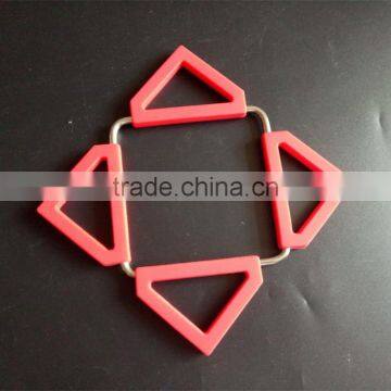 Quality Warranty Non-slip Silicone Adjustable Size Pot Holder Kitchen Trivet Mat CK-045