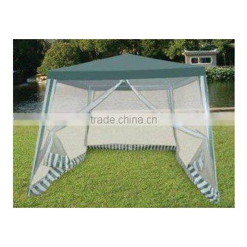 Gazebo with mesh side wall