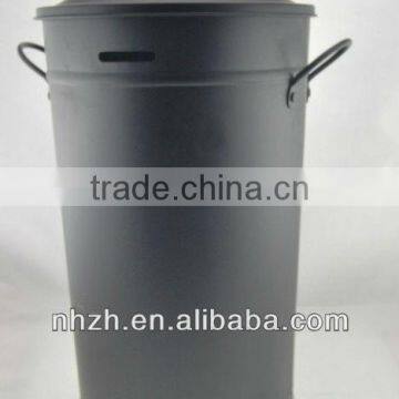 Kitchen Middle Matte Black Iron Bucket photo-5
