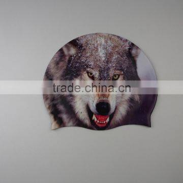 2016 Full Color Print Colorful Silicone Swimming Cap photo-6