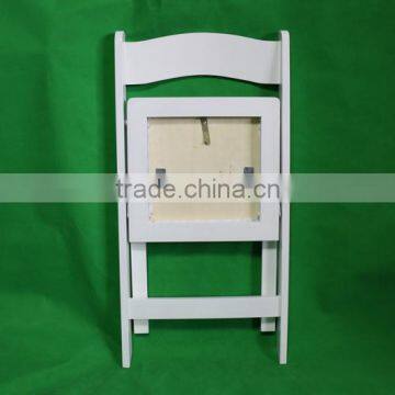 Cheap Wholesale White Wood Folding Wedding Chair With PVC Pad for Party Rental photo-4
