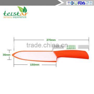 Ceramic Cutting Tool Ceramic Knife Set of 7 Pieces of White Blade 3 ", 4 Yellow Chef Knife "green Utility, 6" Orange, Red Peeler photo-3