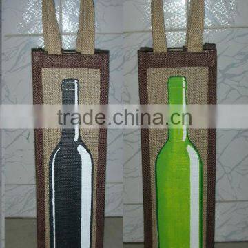 Jute Fabric Wine Bottle Bag