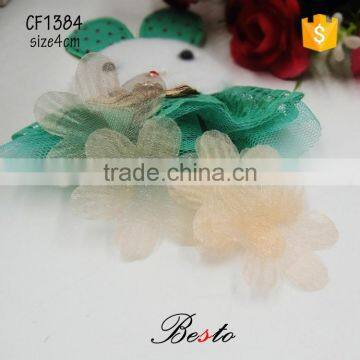 Machine custom small organza flower petal for garment accessories