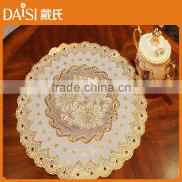 38CM*38CM plastic material cheap PVC lace placemat (DOILES) for banquet