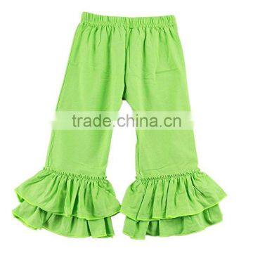 Wholesale Icing Ruffle Raglan Christmas Pants Raglan Baseball Pants Girls Ruffle Leggings