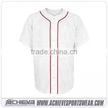 sublimation blank baseball jerseys bottons shirt