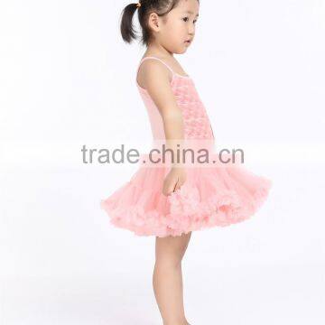 2017 Wholesale Rosette Flower Girls Harness Tutu Dress Baby Party Wear photo-6