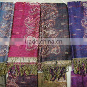 2016 Fashion Women Soft Hot Popular Viscose Rayon Pashmina Jacquard Shawl photo-2