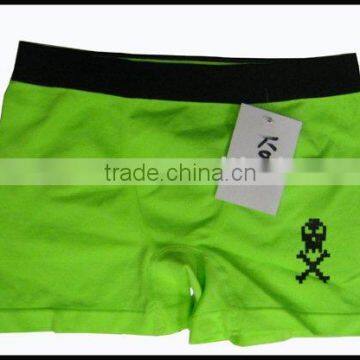 green color seamless underwear boxer short for boy