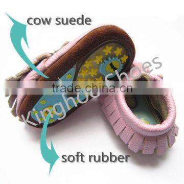2016 Colorful Shoes Baby Moccasin High Quality Baby Leather Shoes With Rubber Sole Shoes Fashion Shoes photo-4
