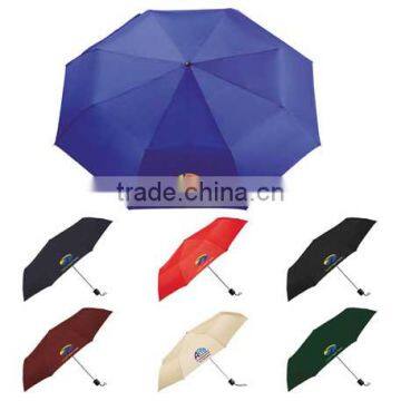 Pensacola 41" Folding Umbrella - manual opening, 41" arc, polyester canopy, folds to only 9.5" long and comes with your logo