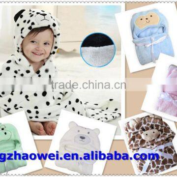 cute multiply designs bath hooded baby towel with high quality