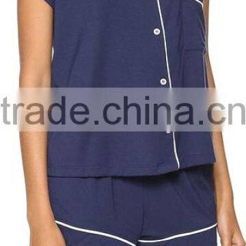 New Arrival Fashion Contrast Pajama Set Wholesale Adult Women Pajamas photo-2