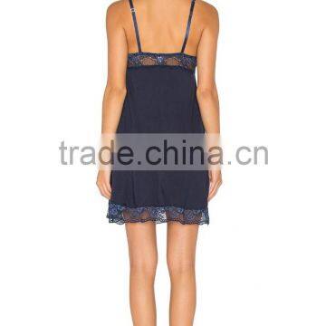 100% Nylon Sleeveless Dress Design With Lace Modern Girl Dress photo-3