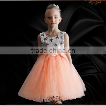 Hot Sale Wedding Dress For Flower Girls Pretty Girl Summer Dress For Performance Fancy Kids Clothing GD90427-8