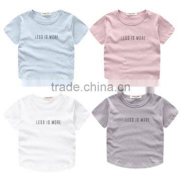 Wholesale summer cotton short sleeves boys kids round neck t-shirt