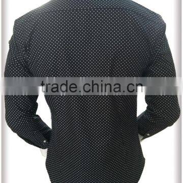 2017 Men's Polka Dot Casual Roll Collar Shirts photo-3