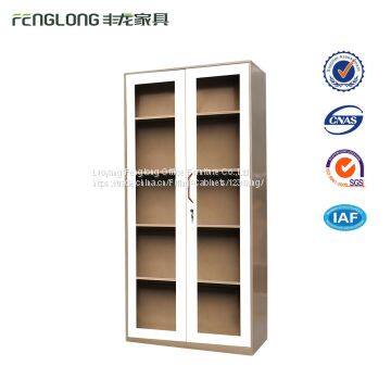 Office Furniture 2 Door Steel Filing Cabinet With Glass Doors for Display photo-2