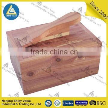 New design mothproof solid wooden shoe polish storage box