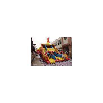 Big Commercial Inflatable Slide , Cock Inflatable Double Slip And Slide