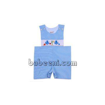 Cute octopus hand smocked boy shortall - BB610