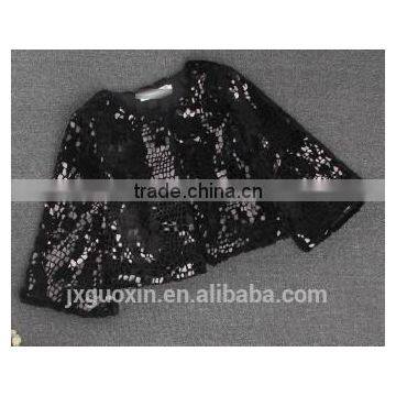 2016 fashional black hot fake chip fox fur coat