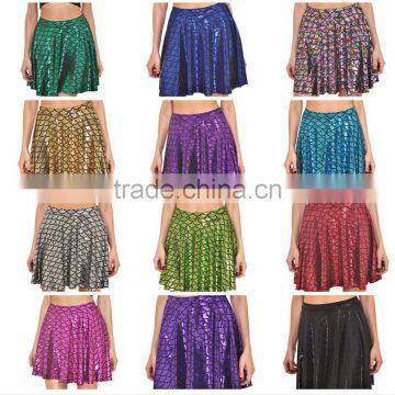 pictures fashionable dresses Girls Colorful Mermaid Mini Skirts S119