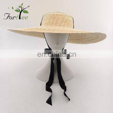 New products natural grass mwn women fashion custom sun straw hat with string