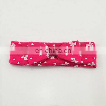 Flower Print Headwrap With Big Bows Knotted Headbands Bows For Baby Girls