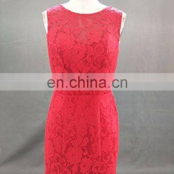 Wholesale Sleeveless Lace Pattern Mermaid Long Weddings Bridesmaid Dresses photo-4