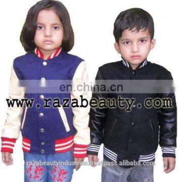 Kids Varsity Jackets, Custom Embroidery Children Baseball Jackets, Wool Leather Jackets, Girls Bomber Jackets,