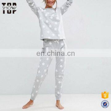 Nightwear pajamas wholesale women printed sleepwear lounge set