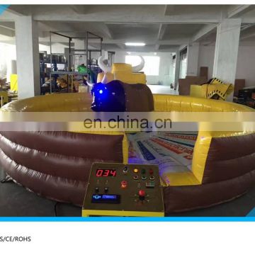 hot sale inflatable mechanical bull with smoking nose/ mechanical rodeo bull