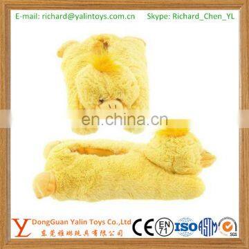 OEM animal winter plush slippers for ladies