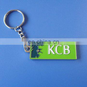 engraved letter logo customized company souvenir gift soft enamel metal keychain