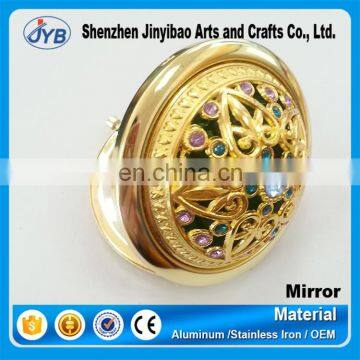 Custom wholesale folding jeweled makeup mirror