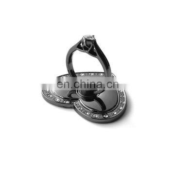 Custom Mobile Phone Diamond Lover Heart Flower Finger Phone Holder photo-3