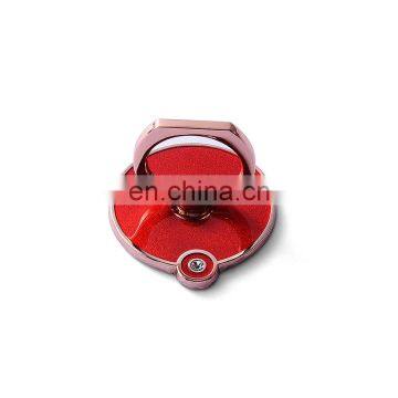 Custom crystal red round metal mobile phone ring holders wholesale